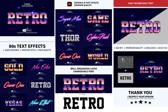 80S Editable Text Effect: Instant Neon Nostalgia