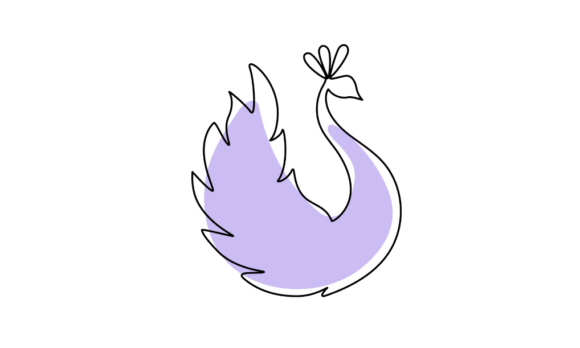 Animated One Line Drawing of Peacock: The Art of Flow