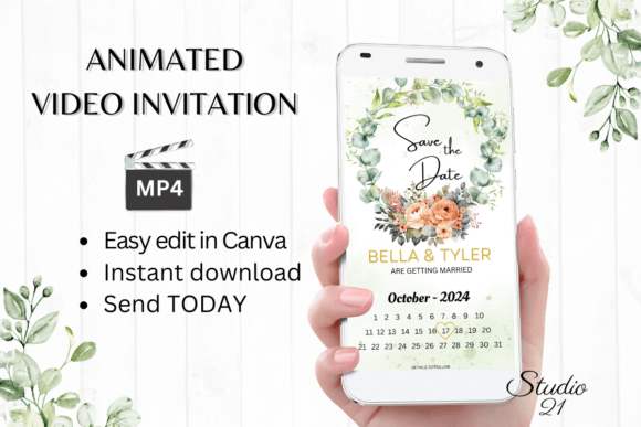 Animated Save the Date W2082: Effortless Digital Invitations