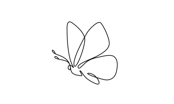 Animated Single-line Art of a Butterfly: Fluid Motion for Modern Branding