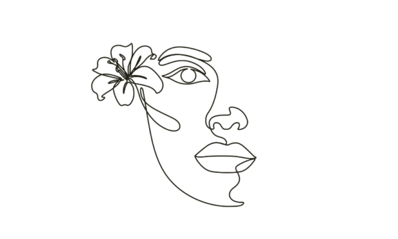 Animated Woman with Lily Flower Head: Elegant Motion Graphics