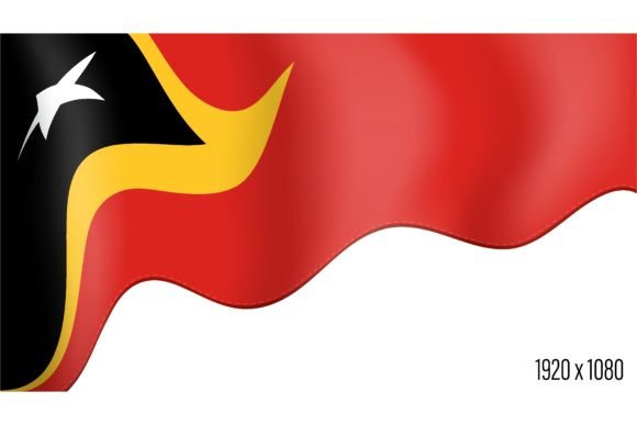 Celebrate East Timor's Spirit with a Realistic Flag Banner