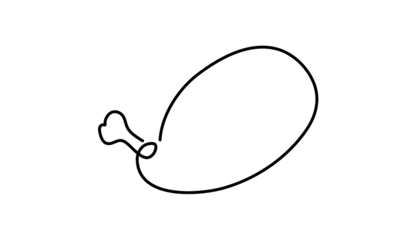 Chicken Stick Continuous Line Animation: The Art of Simplicity