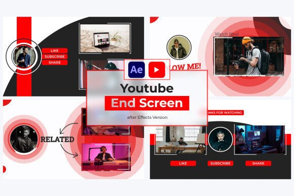 Elevate Your Channel with YouTube End Screen After Effects Templates