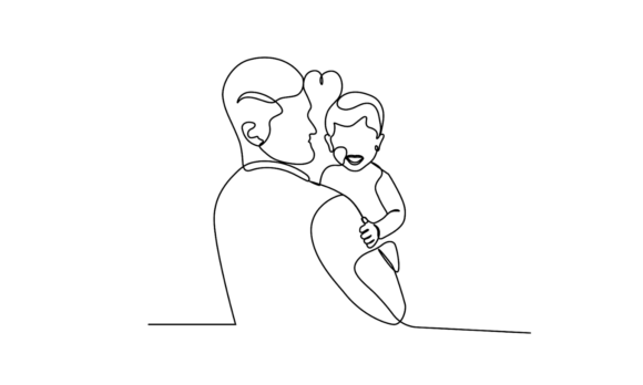 Exploring the Emotional Depth of Father and Son Single Line Animation