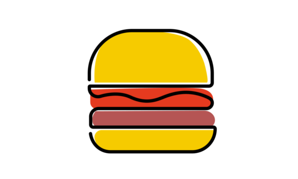 Food Burger Animation: A Line Art Culinary Experience
