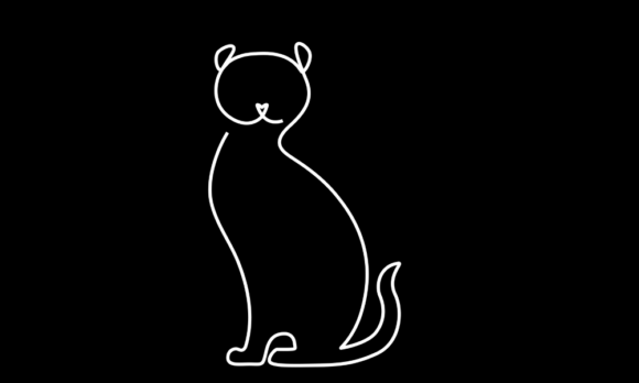 The Animated Line Drawing of Pet Cat: A Minimalist Motion Marvel