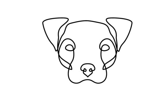 The Dog Pet Animals Line Art Animation