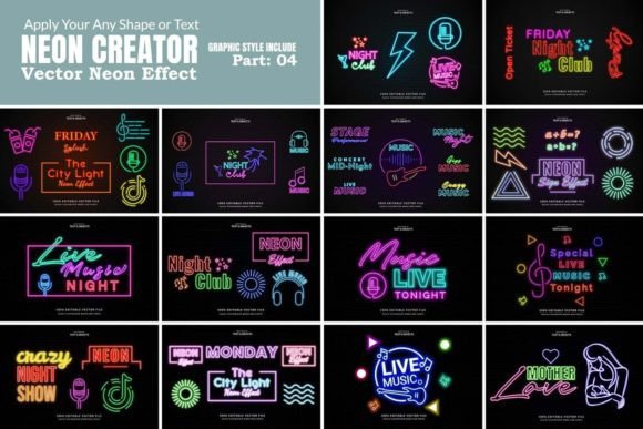 Vector Neon Kit Design Effect: Instant Vibrancy for Your Artwork